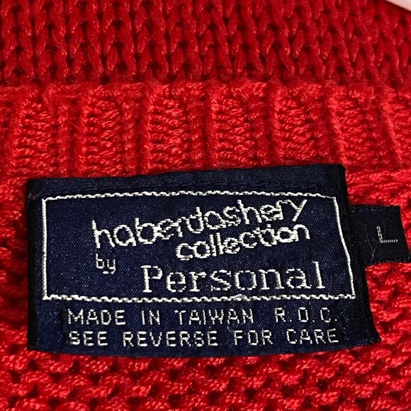 Vintage Haberdashery Collection by Personal Sweater Vest L Red‎ Grandmacore - Picture 3 of 4